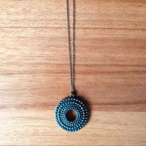 HEMATITE BEADED PENDANT NECKLACE